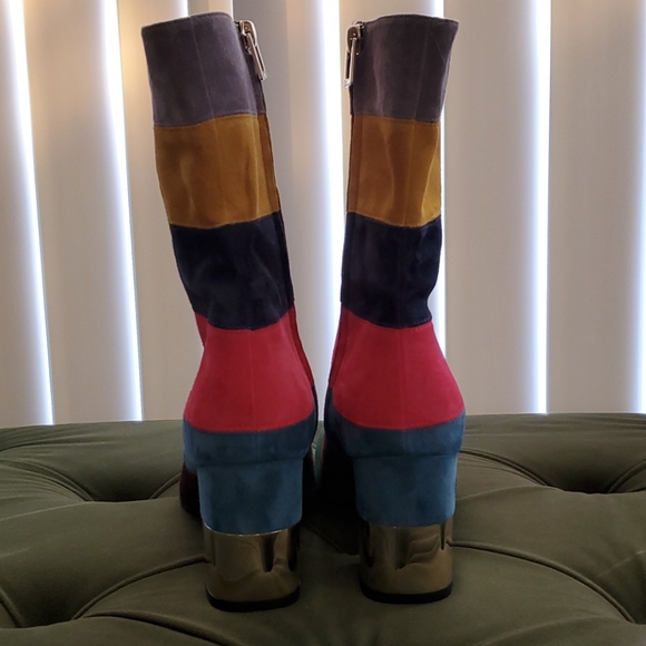 Roger Vivier Striped Podium Ankle Boots - Picture 6 of 12